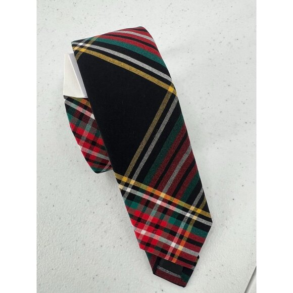 Crewcuts Boys Cotton Poplin Tie in Stewart Tartan Holiday Preppy - Picture 1 of 7